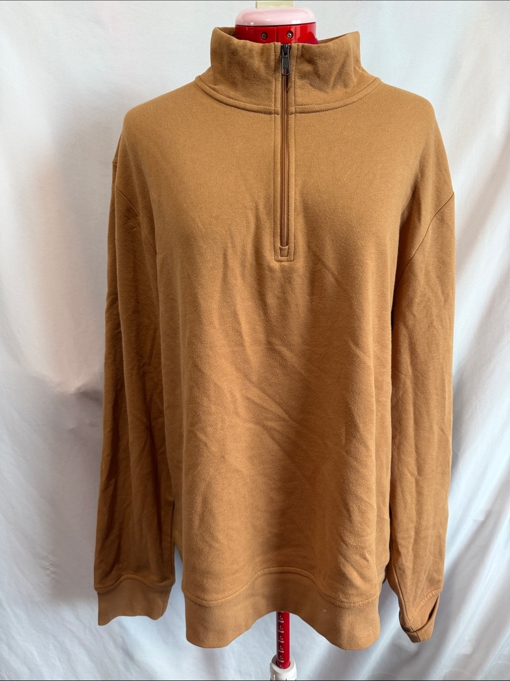 Amazon Essentials Men's Zip-Neck Sweater - Brown